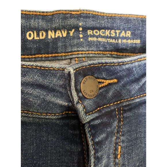 Old Navy Rockstar Mid Rise Jeans - Size 10 - Picture 4 of 7